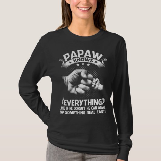 Heren PAPAW Weet Alles Shirt 60e Cadeau Grappig (Voorkant)