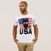 HEREN PATRIOTISCHE KATTEN T-SHIRTS (Voorkant volledig)