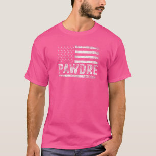 Heren Pawdre Us Vlag Hond Poot Beste Hond Papa Ooi T-shirt