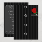 Heren Pinstripe Pak Verlovingsfeest Uitnodigingen (Voorkant / Achterkant)