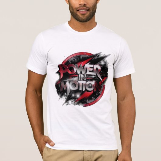 Heren Power In Motion Industriële monteur T-shirt (Voorkant)