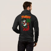 Heren Premium Kerstmis Sneeuwman Kabouter Feesteli Hoodie (Achterkant volledig)