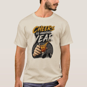 Heren ‘Proost op een Nieuw Jaar’ Grafische T-shirt