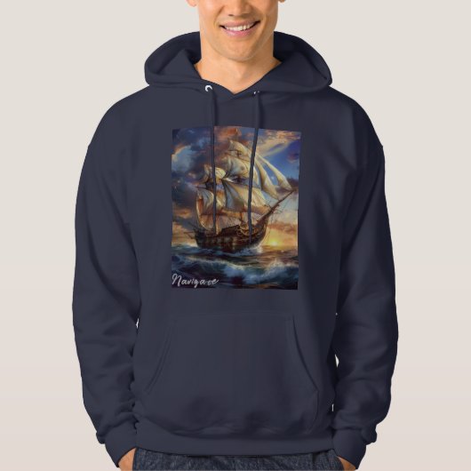 Heren Pullover Hoodie voor Volwassenen (Voorkant)