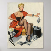 Heren Recycling Pin-Up Poster (Voorkant)