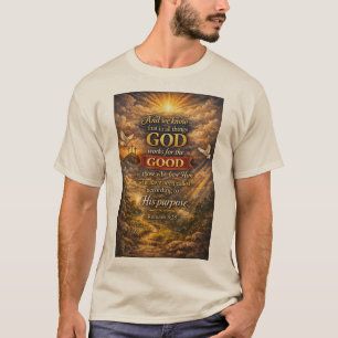Heren Romans 8:28 Christelijk T-shirt