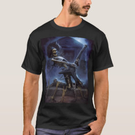 heren skelet rockende t-shirt