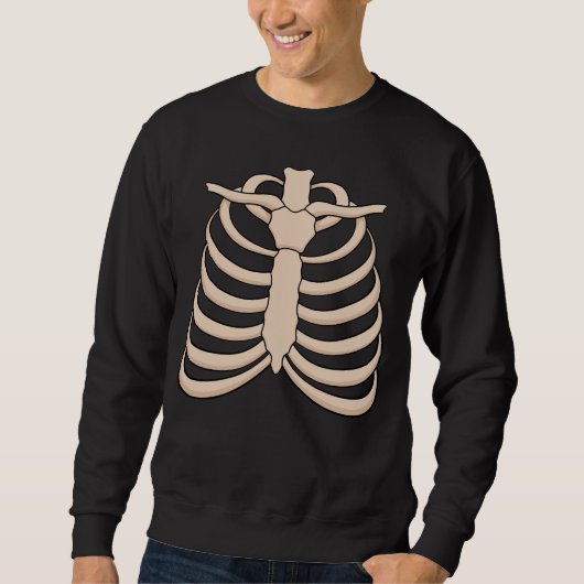 Heren skeleton sweatshirt voor Halloween-feest (Voorkant)