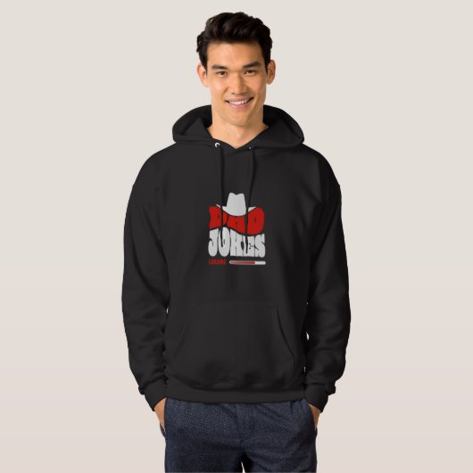 Heren "Slechte Grappen" Cowboy Hoodie - Sarcastisc (Voorkant volledig)
