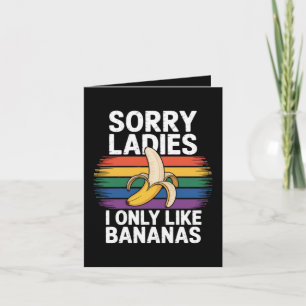 Heren Sorry Meisje Ik Hou Van Bananen Grappig Feestdagen Kaart