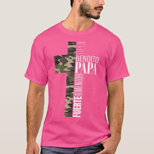 Heren Spaans Christelijk Vader Vaderdag Cadeaus T-shirt (Voorkant)