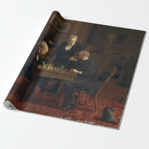 Heren spelen een spel van schaken (Thomas Eakins) Cadeaupapier
