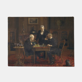 Heren spelen een spel van schaken (Thomas Eakins) Deurmat
