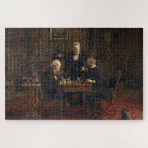 Heren spelen een spel van schaken (Thomas Eakins) Legpuzzel