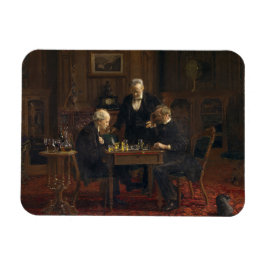 Heren spelen een spel van schaken (Thomas Eakins) Magneet