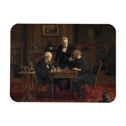 Heren spelen een spel van schaken (Thomas Eakins) Magneet (Horizontaal)