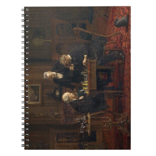Heren spelen een spel van schaken (Thomas Eakins) Notitieboek (Voorkant)