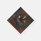 Heren spelen een spel van schaken (Thomas Eakins) Servet (Hoek)