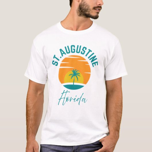 Heren St. Augustine Beach Florida T-shirt (Voorkant)