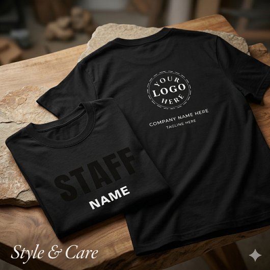 Heren STAFF Zwarte Waarde T-Shirt