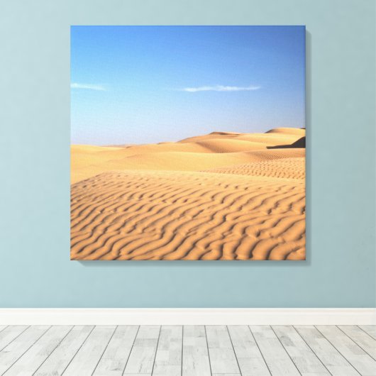 Heren stromend woestijnzand.. canvas afdruk (Insitu (Houten vloer))