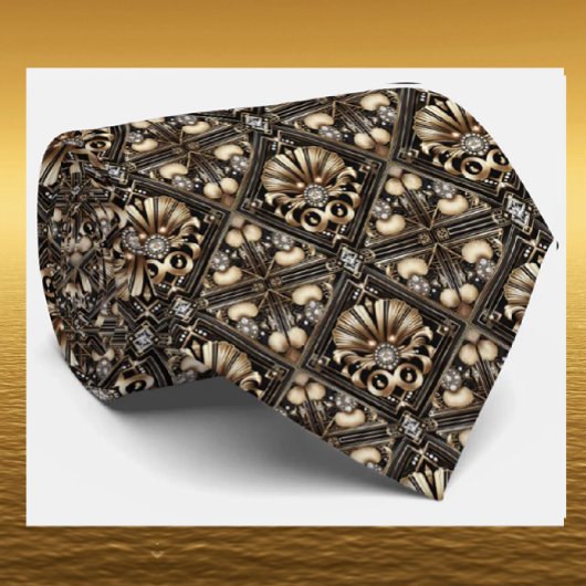 Heren stropdas | Art Deco namaak diamant halsband