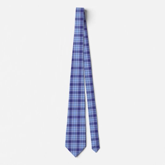 Heren stropdas-blauw ruit stropdas (Voorkant)