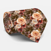 Heren stropdas | Bloemenhalsdoek voor bruiloft & e (Opgerold)