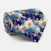 Heren stropdas | Bloemenhalsdoek voor bruiloft en (Opgerold)