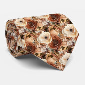Heren stropdas | Bloemenhalsdoek voor bruiloft en (Opgerold)