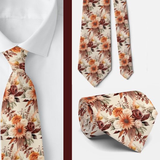 Heren stropdas | Bloemenhalsdoek voor bruiloft en