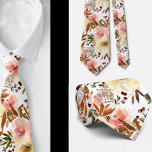 Heren stropdas | Bloemenhalsstropdas voor bruiloft<br><div class="desc">Roze ivoor witte bloemen Mooie bloemen bloemrozen halsstropdas. Geweldig voor formele gelegenheden en bruiloften!</div>