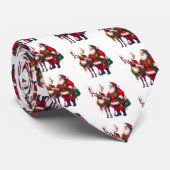 Heren stropdas-Kerstman Stropdas (Opgerold)