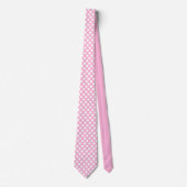 Heren stropdas - Roze polka stippen (Voorkant)