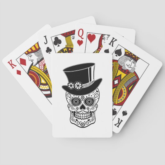 Heren Suiker Schedel Pokerkaarten (Achterkant)