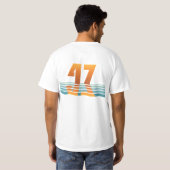 Heren Sunset 47 Tweezijdig Waarde T-shirt (Achterkant volledig)