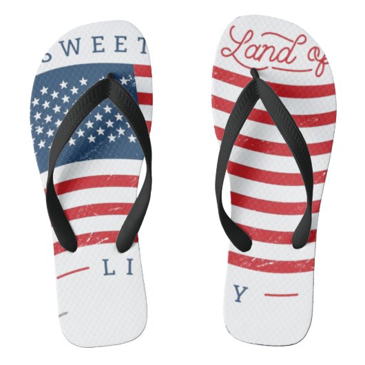 Heren Sweet Land of Liberty teenslippers (Voetbed)
