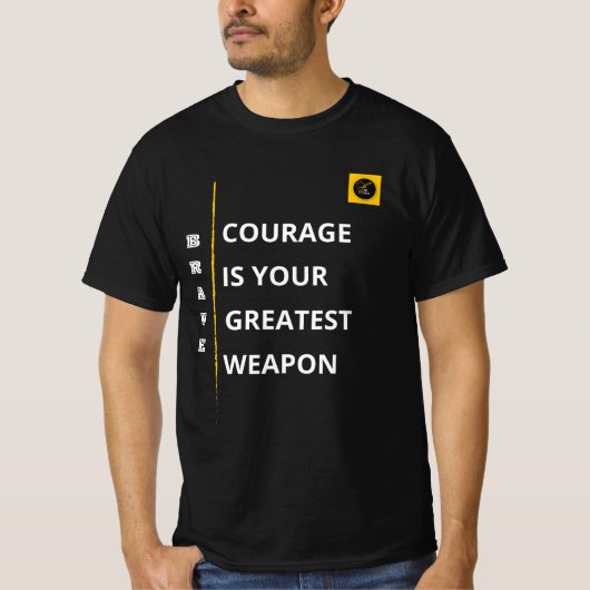 Heren T-shirt - Brave Vibe (Voorkant)