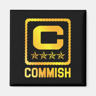 Heren T-shirt Commish Fantasy Football Draft Commi Magneet
