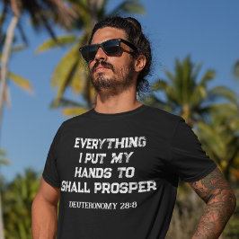 Heren T-shirt met christelijke tekst 'Voorspoed'