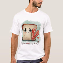 Heren T-shirt met droevig brood