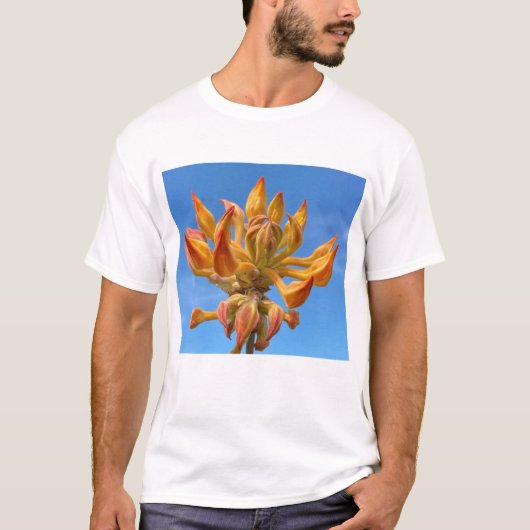 Heren T-shirt met Florida Flame Azalea (Voorkant)