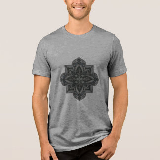 Heren t-shirt met geometrische grijze & zwarte man