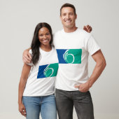 Heren T-shirt met vlag van Ottawa, Canada (Unisex)