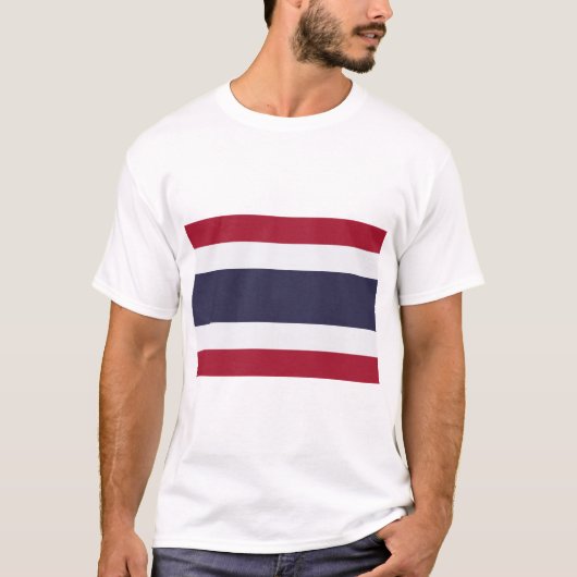 Heren T-shirt met vlag van Thailand (Voorkant)