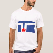 Heren T-shirt met vlag van Toronto, Canada