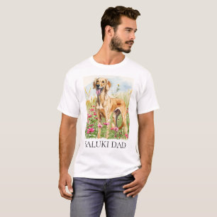 Heren T-shirt – Saluki Dad Shirt voor hondenliefhe