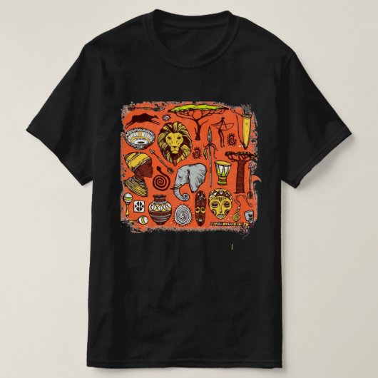 Heren T-shirt uit Afrika (Design voorkant)