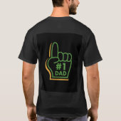 heren t-shirt vaderdag ontwerp super papa (Achterkant)