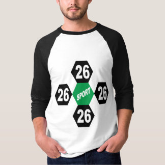 Heren T-shirt wit zwart ONTWERP SPORT 26